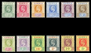 Gambia 1902 KEVII set complete very fine mint. SG 45-56. Sc 28-39.