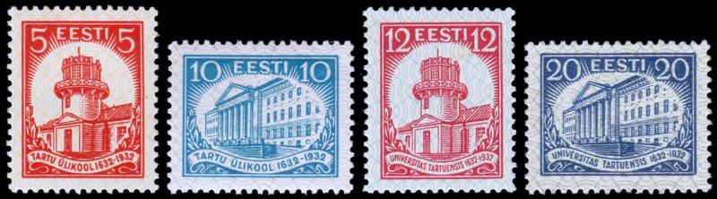 Estonia Scott 108-111 (1932) Mint H/LH VF Complete Set, CV $21.90