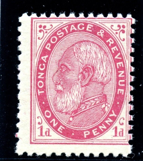 Tonga 1886 1d pale carmine (p12x11½) superb MNH. SG 1ba.