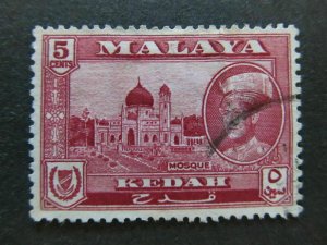 1959-62 Malaysian States Kedah A4P60F193 5c Used-