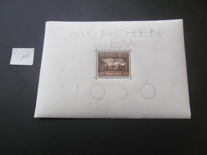 GERMANY 1936  MNH SC B90 SOUVENIR SHEETS  XF  (124)