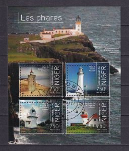 Niger 2013 Lighthouses Stamps Sheet Used/CTO