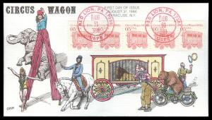 #2452 Circus Wagon 1900s Collins FDC