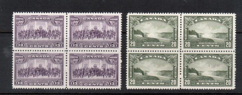Canada #224 - #225 Extra Fine Never Hinged Block Duo