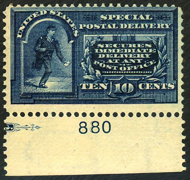 U.S. #E5 MINT F-VF OG LH PL# 