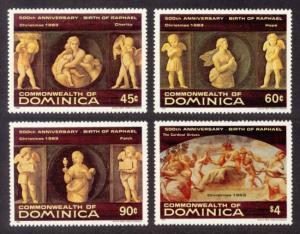 Dominica Sc# 817-20 MNH Christmas 1983 / Raphael Paintings