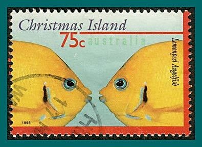 Christmas Island Stamps 1995 Fish 1, 75c used #374,SG415