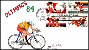 Scott C112a 35 Cents 84 Olympics James Paslay Hand Painted FDC 71 Of 100