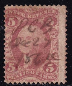 US #R28c ave, no faults, Dec 24 1865 (?) date  Reduced 2x! 7/28