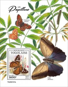 TOGO - 2025 - Butterflies - Perf souv Sheet - Mint Never Hinged