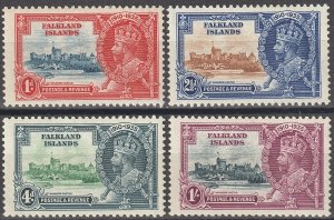 EDSROOM-18386 Falkland Islands 77-80 LH 1935 Complete Silver Jubilee CV$55