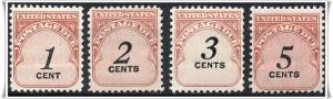 ♦SC#J89-91, J93: Postage Due Stamps MNH