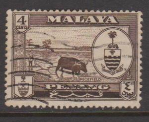 Malaya Penang Sc#58 Used