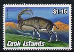 COOK ISLANDS - 1990 - Endangered, Alpine Ibex  - Perf 1v - Mint Never Hinged