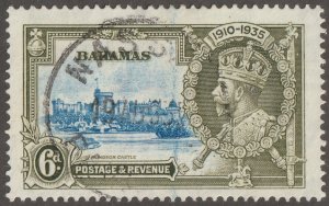 Bahamas stamp, Scott#94, used, hinged, 6D. #94