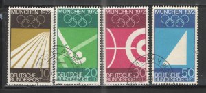 Germany - Deutsche Bundespost 1969 Sc# B448-B449 Used VG - 1972 Olympics