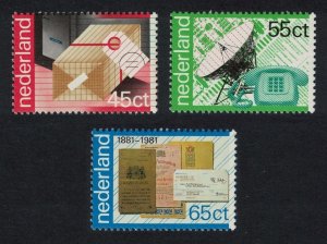 Netherlands PTT Centenaries 3v 1981 MNH SC#609-611 SG#1357-1359 MI#1180-1182