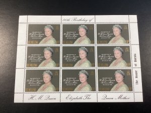 St. Helena #341 Mint 1980 Sheet of 9 Queen Mother’s Birthday