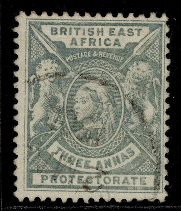 BRITISH EAST AFRICA QV SG69, 3a grey, USED. Cat £17.