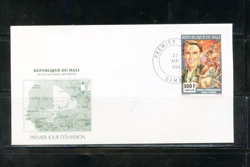 MALI   1994  ARNOLD SCHWARZENNGER   STAMP  FIRST DAY COVER