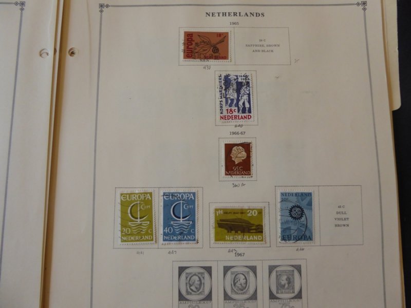 Netherlands 1872-1965 Stamp Collection on Scott International Pages