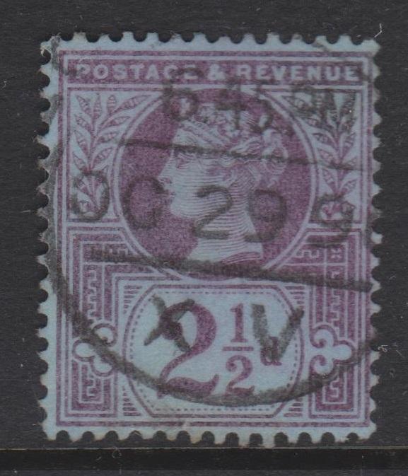 Great Britain 1887 QV 2 1/2d Purple on Blue SG#201 Fine Used