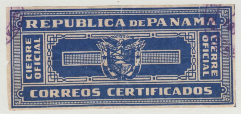 Panama revenue fiscal stamp 11-10-21 larger size- some very tiny faults
