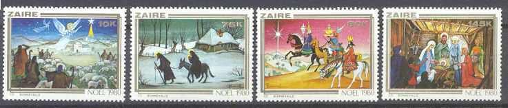 Zaire 1000-03 MNH Christmas SCV4