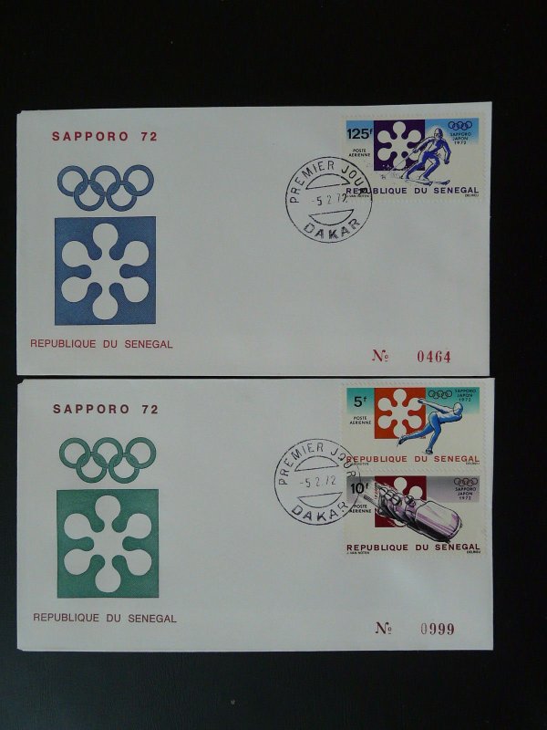 olympic games Sapporo 1972 x2 FDC Senegal 81072