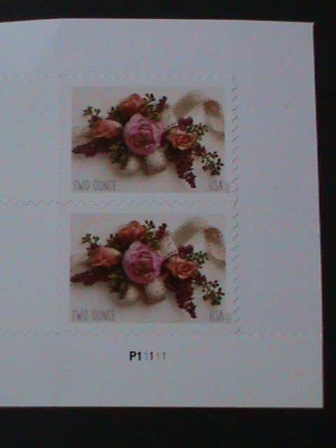 ​UNITED STATES-2020- WEDDING ROSES FOREVER TWO OUNCE STAMPS MNH PAIR-VF