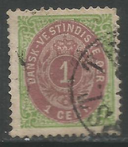 DANISH WEST INDIES 5 VFU Q002