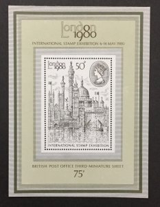 Great Britain 1980 #909a S/S, 1980 Stamp Exhibition, MNH.