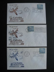 Canada GINN FDC Sc 414, 430, 436 first day covers!