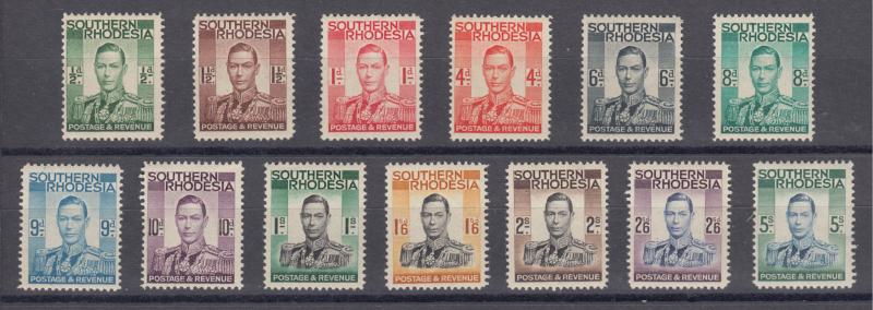 Southern Rhodesia  #42-54   mnh   cat  $75.00