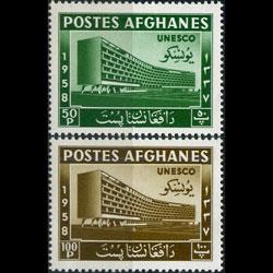 AFGHANISTAN 1958 - Scott# 464-5 UNESCO HQ Set of 2 NH