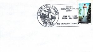 SPECIAL PICTORIAL POSTMARK CANCEL LIGHTHOUSE SERIES CAPE COD TRURO MASS 1996