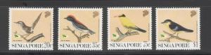 Singapore 1991 Birds Scott # 605 - 608 MNH