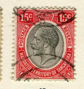 TANGANYIKA; 1927 early GV issue fine used 15c. value