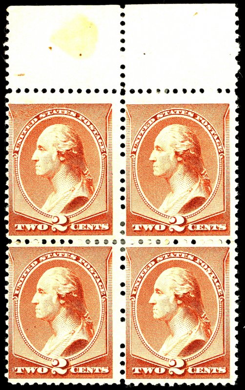 U.S. #210 MINT BLOCK OF 4 OG HR