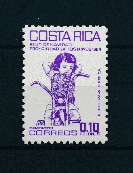 [104168] Costa Rica 1984 Postal tax children's village Christmas bicycle  MNH