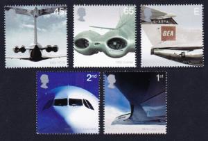 Great Britain 50th Anniversary of Passenger Jet Aviation 5v SG#2284-2288