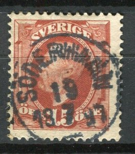 SWEDEN; 1890s early classic Oscar issue fine used value + good POSTMARK