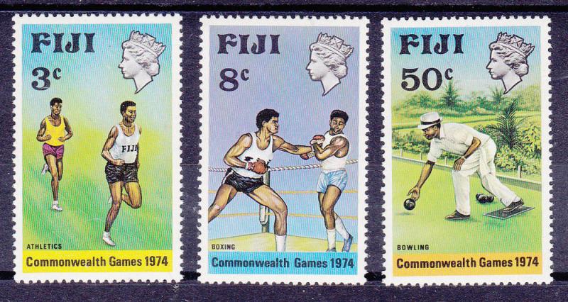 Fiji 341-43 MNH 1974 Commonwealth Games
