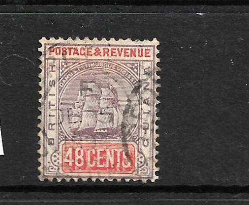 BRITISH GUIANA 1889  48c    SHIP  FU  WMK REV   SG 202w