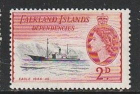 1954 Falkland Islands - Sc 1L22 - MH VF - 1 single - Ships