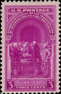 Scott#: 854 - Washington Taking Oath of Office Single Stamp MNH OG