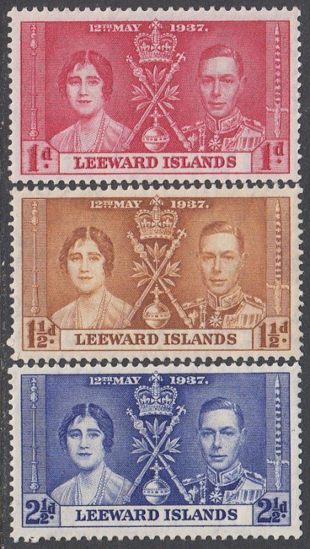 Leeward Islands 100-102 MVLH CV $1.55