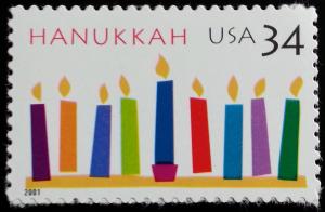 2001 34c Hanukkah, Festival of Lights Scott 3547 Mint F/VF NH