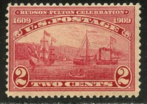 US Sc#372 1909 2c Hudson-Fulton Perforated OG Mint Never Hinged