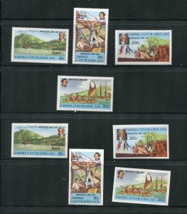 Central African Republic 341-344 Captain Cook Stamp Singles and Sheets MNH 1978